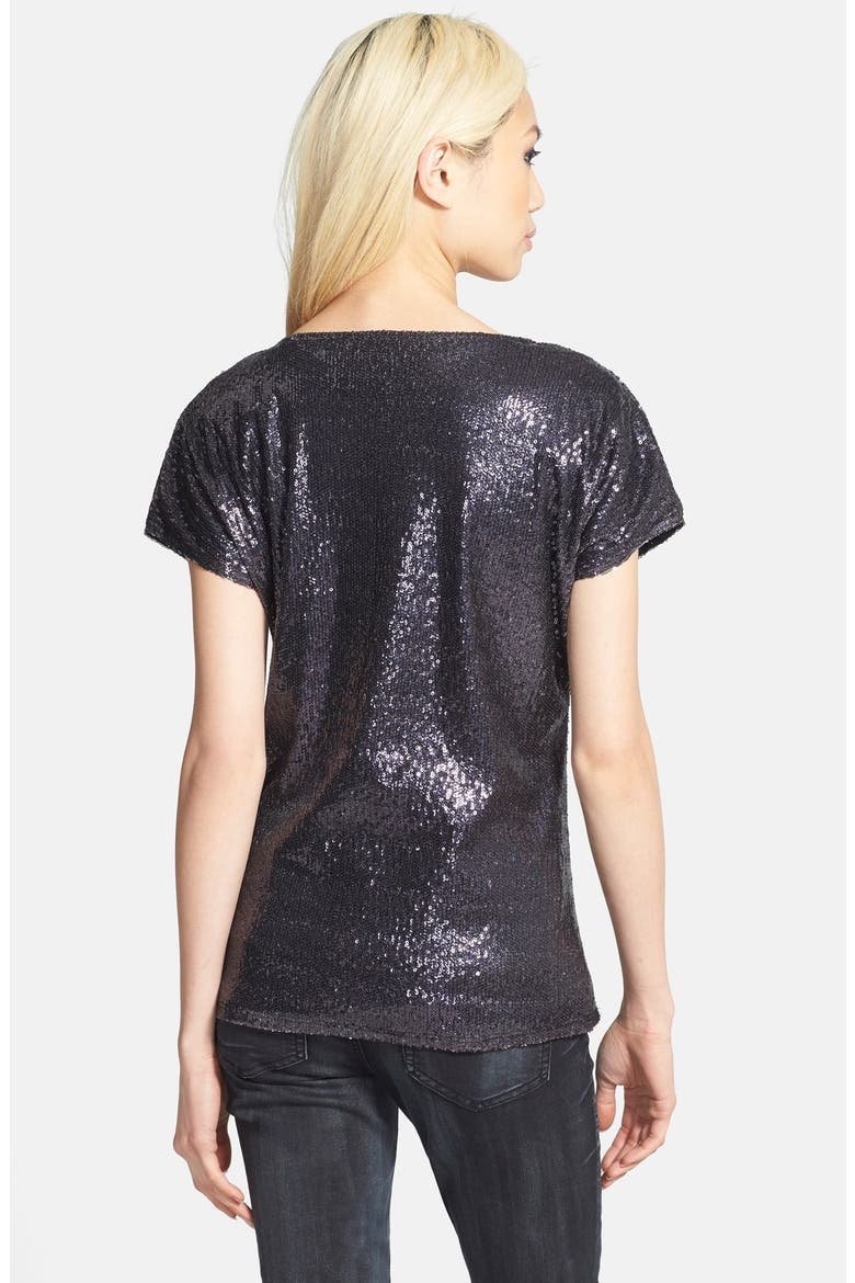 'Having a Fab Day' Sequin  Tee, Alternate, color, BLACK