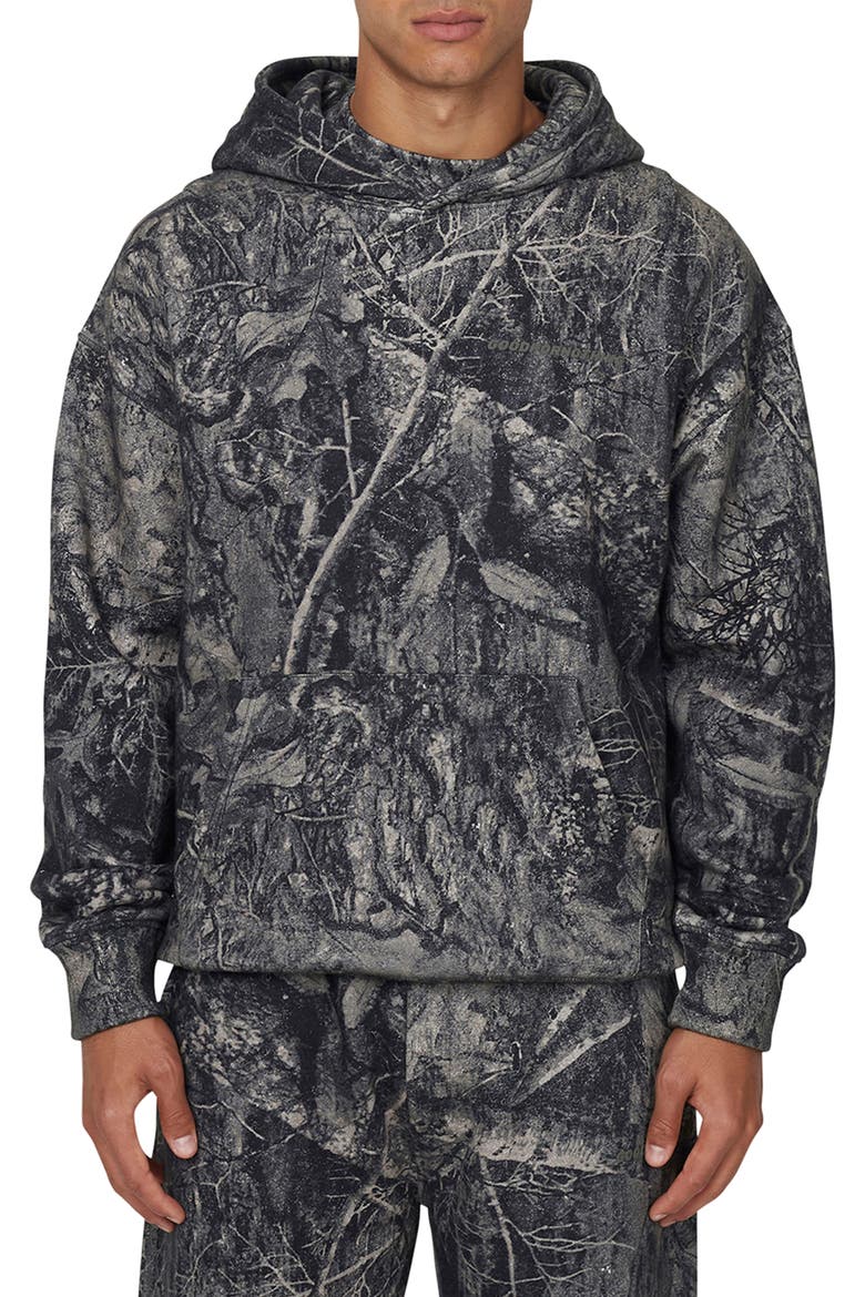 Men's Woodland Blackout Camo Relaxed Hoodie, Main, color, Camo