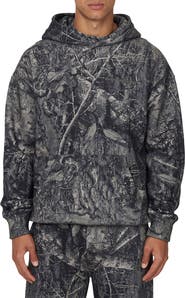 Good For Nothing Men's Woodland Blackout Camo Relaxed Hoodie