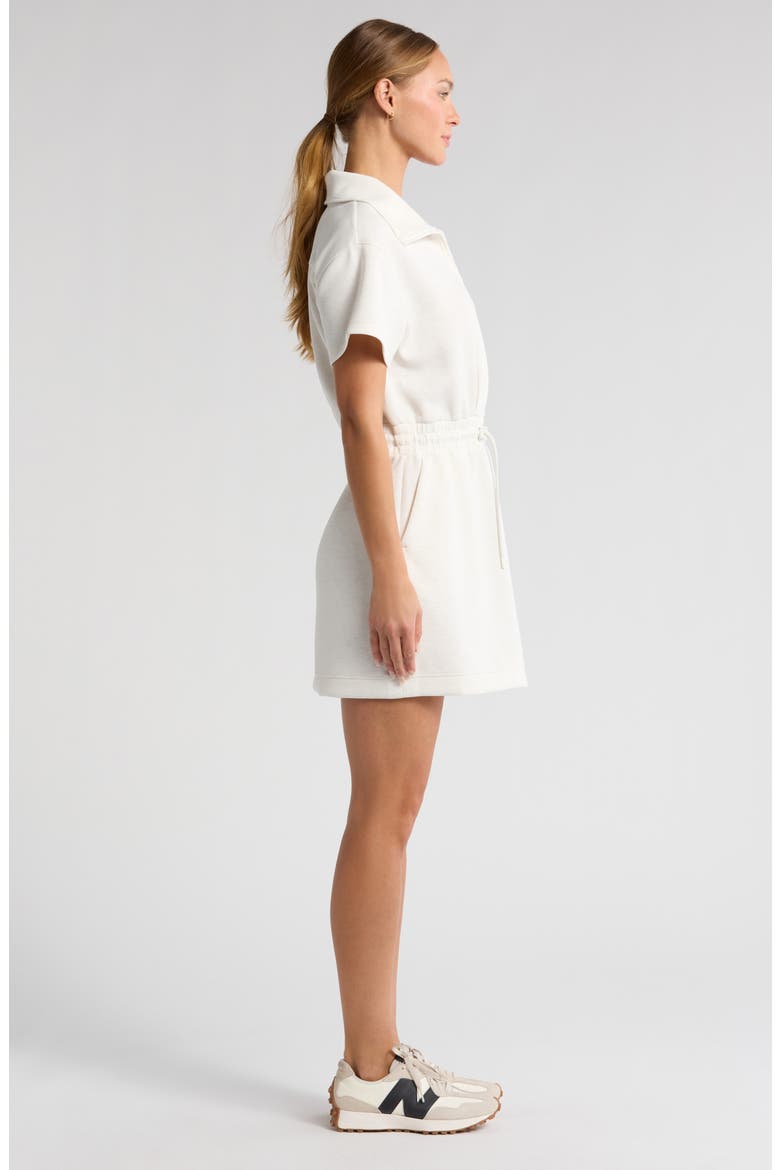 Soft Luxe Knit Quarter Zip Dress, Alternate, color, BEIGE IVORY HEATHER