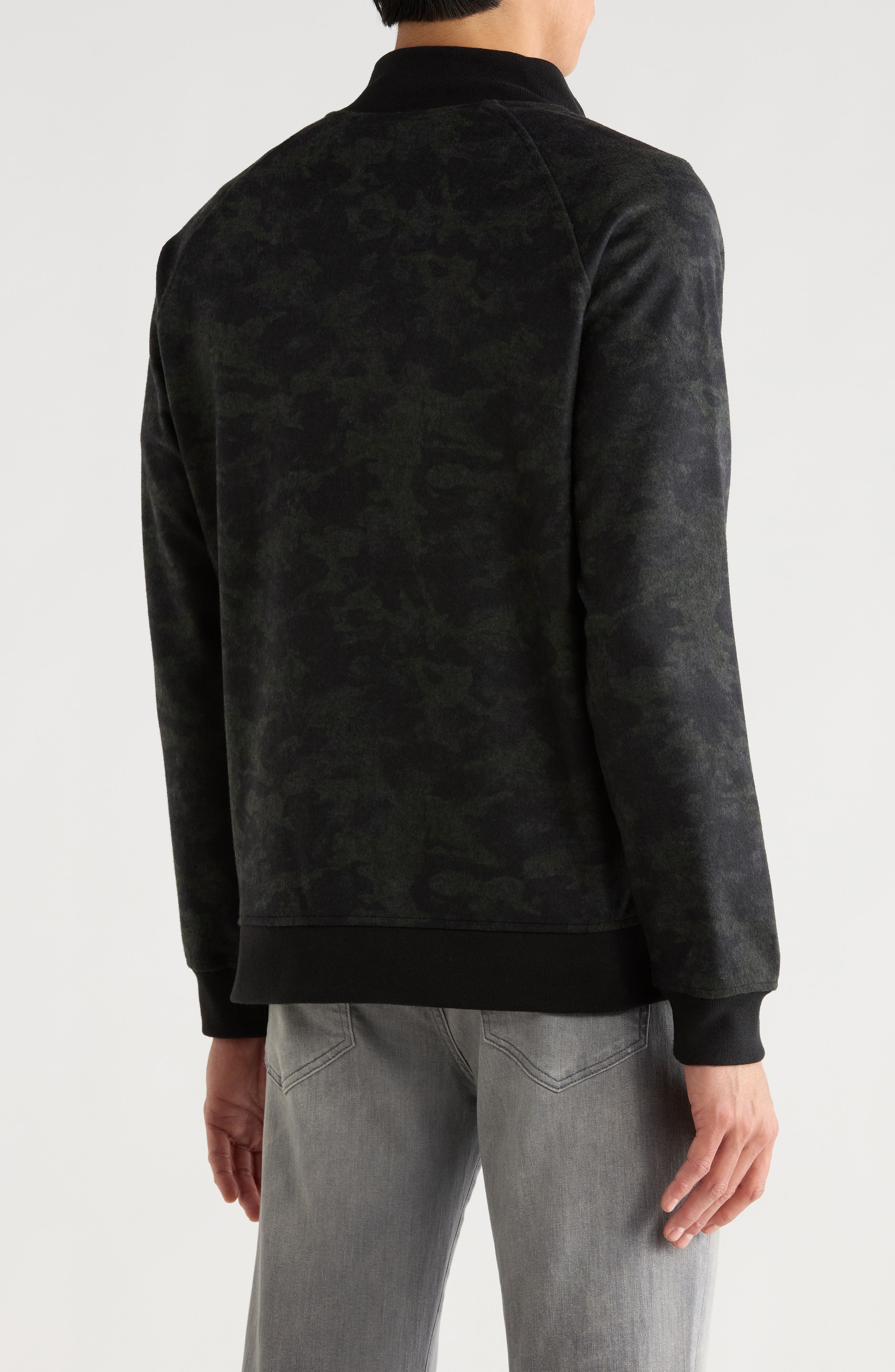 Camo Print Baseball Bomber Jacket - image 2