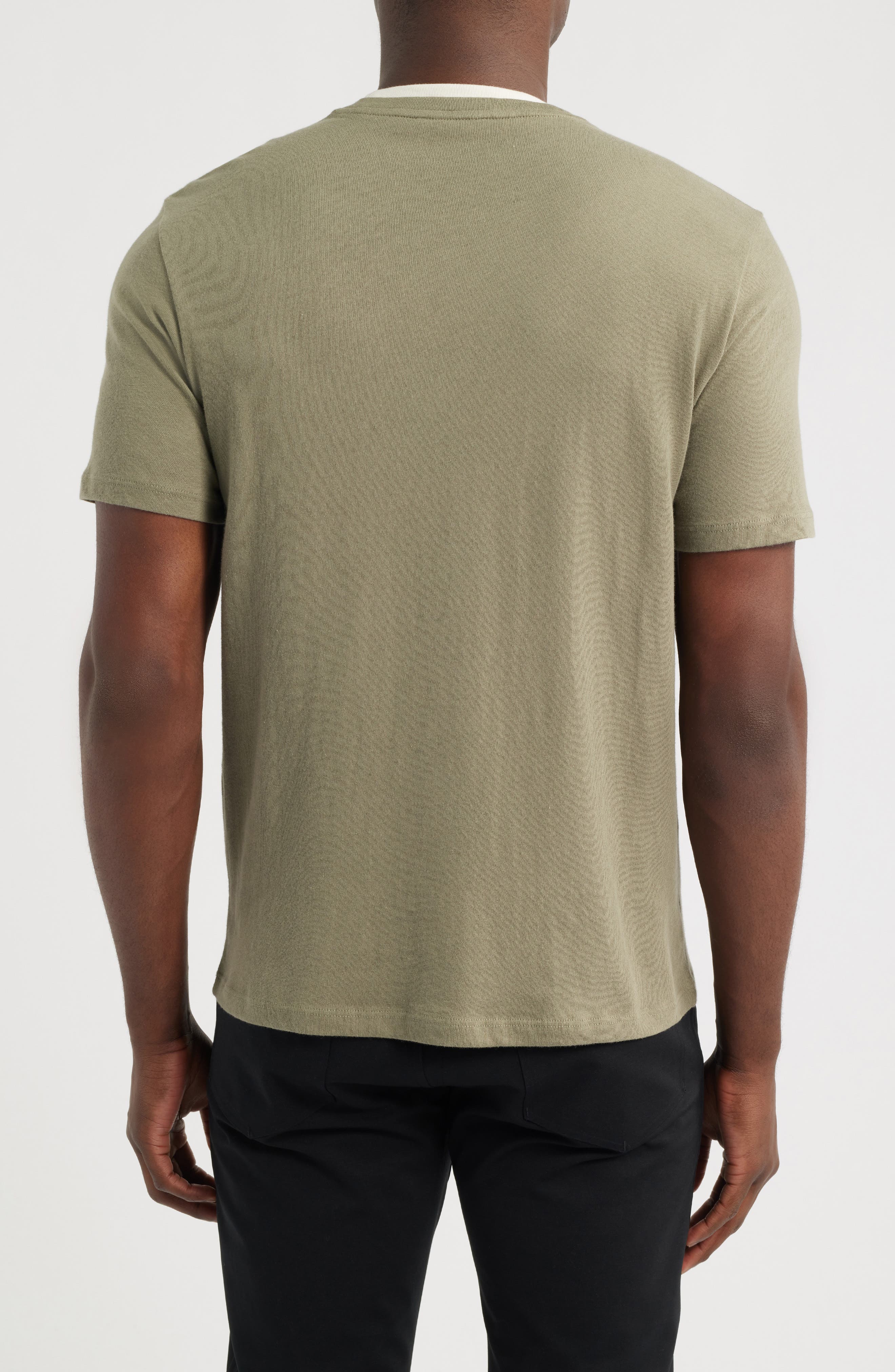 Vince Loose Knit Double Collar Crewneck T-Shirt (Men) | Nordstrom