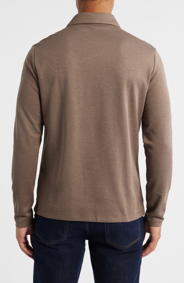 Robert Barakett Glendale Long Sleeve Cotton Blend Polo, Alternate, color, Pottery