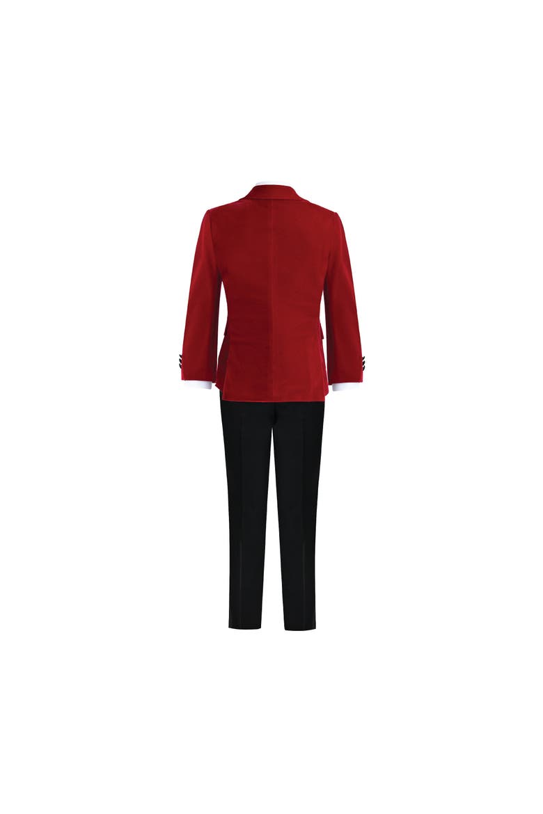 Velvet Suit with Peak Lapel, Alternate, color, Red