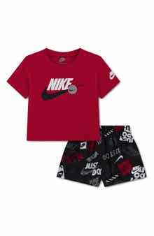 Nike Sportswear All Over Print T-Shirt & Shorts Set