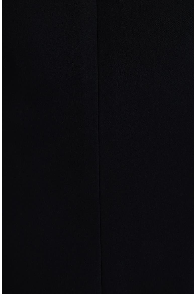 Dowla Bow Heavy Silk Georgette Dress, Alternate, color, BLACK