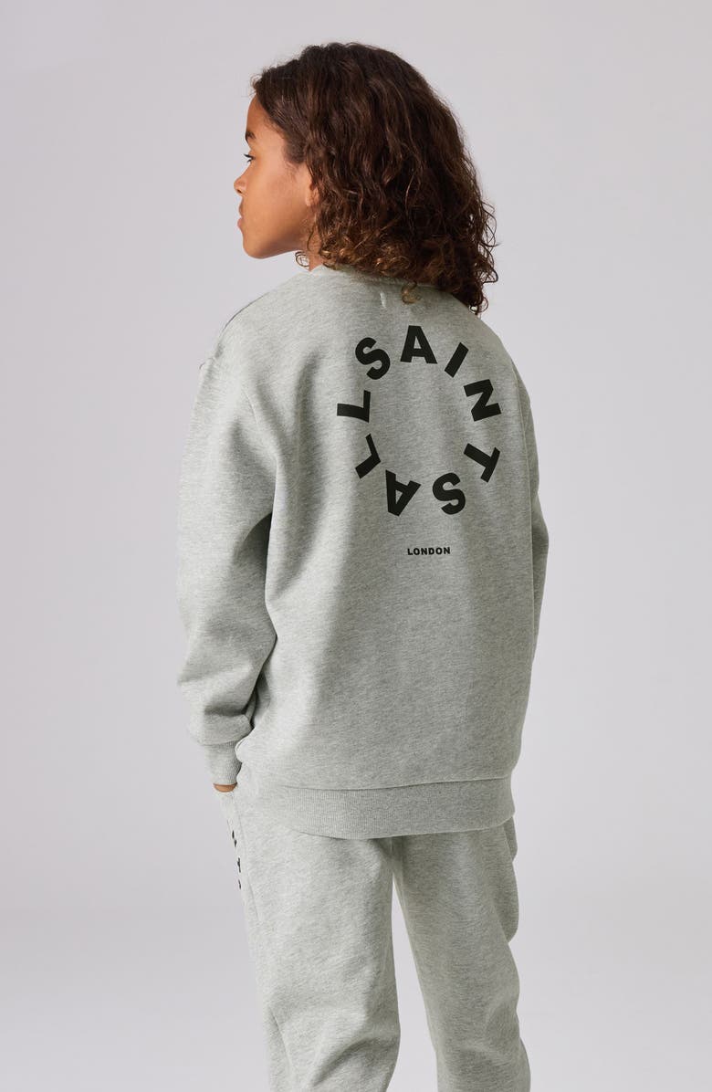 smALLSAINTS by ALLSAINTS Kids' Tierra Oversize Crewneck Logo Sweatshirt, Alternate, color,