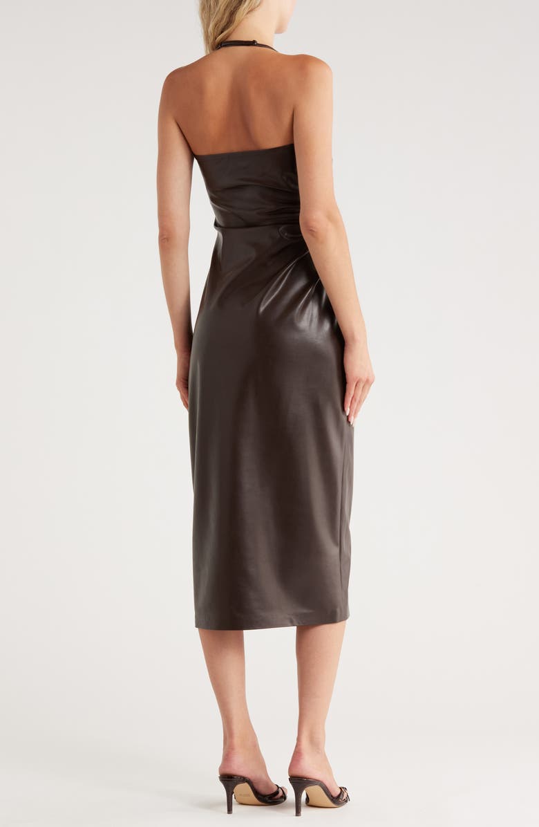 A.L.C. Faux Leather Dress, Alternate, color, Chocolate Plum