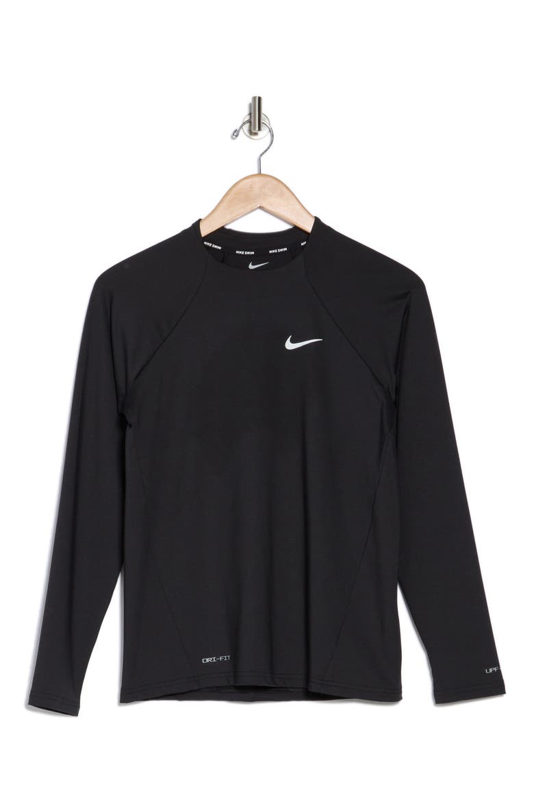 Long Sleeve Hydroguard Top, Alternate, color, BLACK