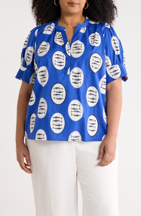 Sardine Sea Rosio Cotton Top (Plus)