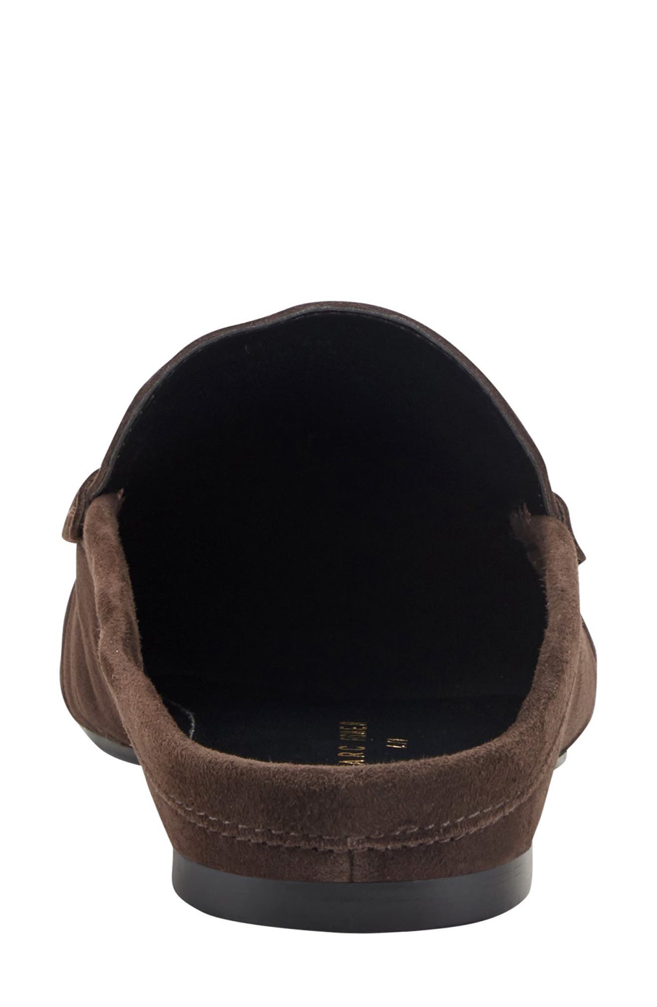 Marc Fisher LTD Jaynie Almond Toe Loafer Mule, Alternate, color, Dark Brown
