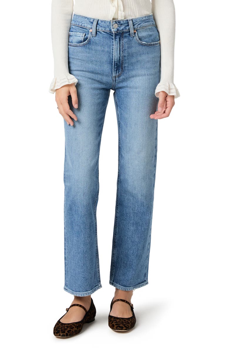 PAIGE Stevie High Waist Ankle Straight Leg Jeans, Main, color, Heroes