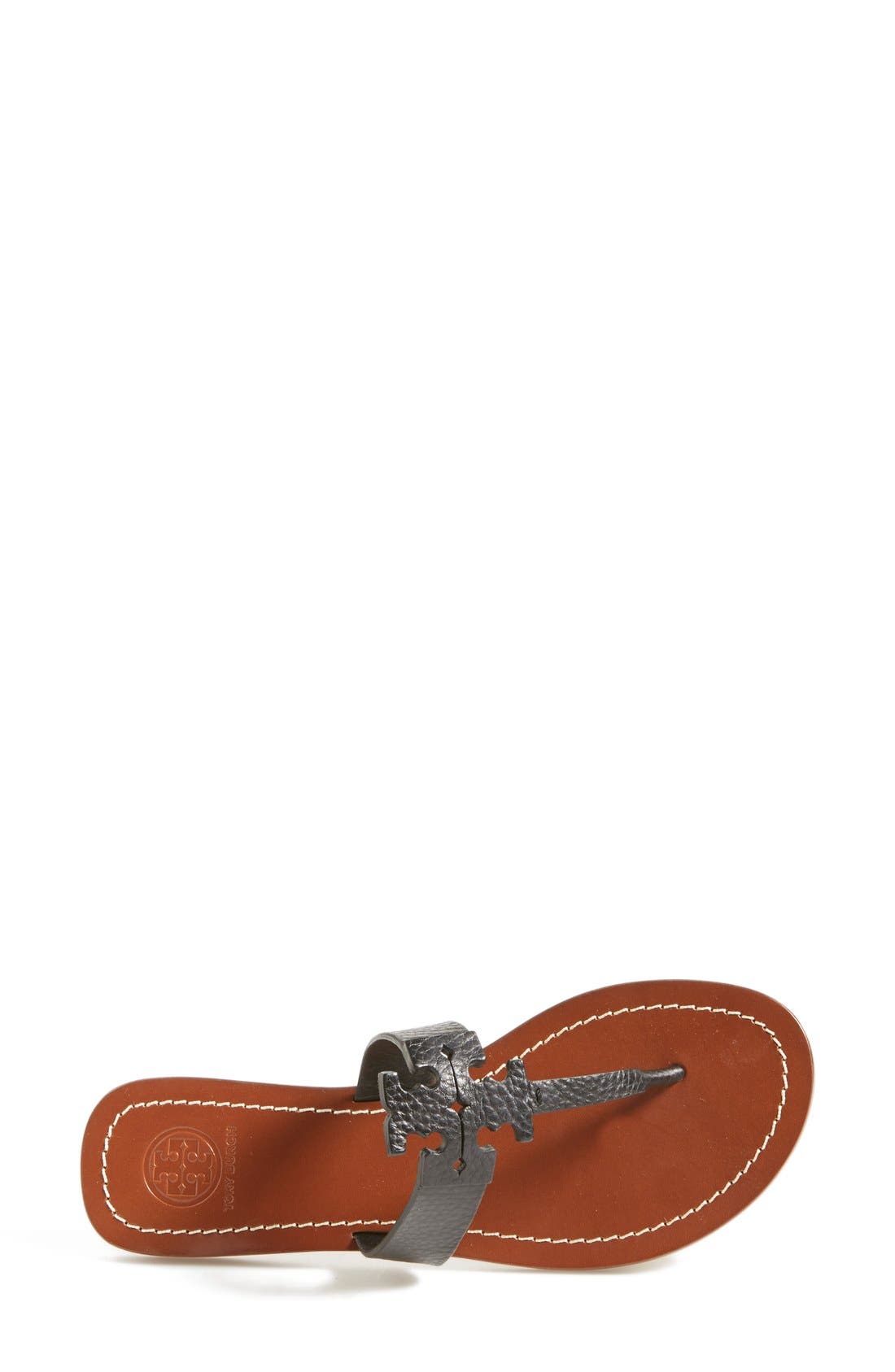 Tory Burch 'Moore' Leather Thong Sandal, Alternate, color, 
