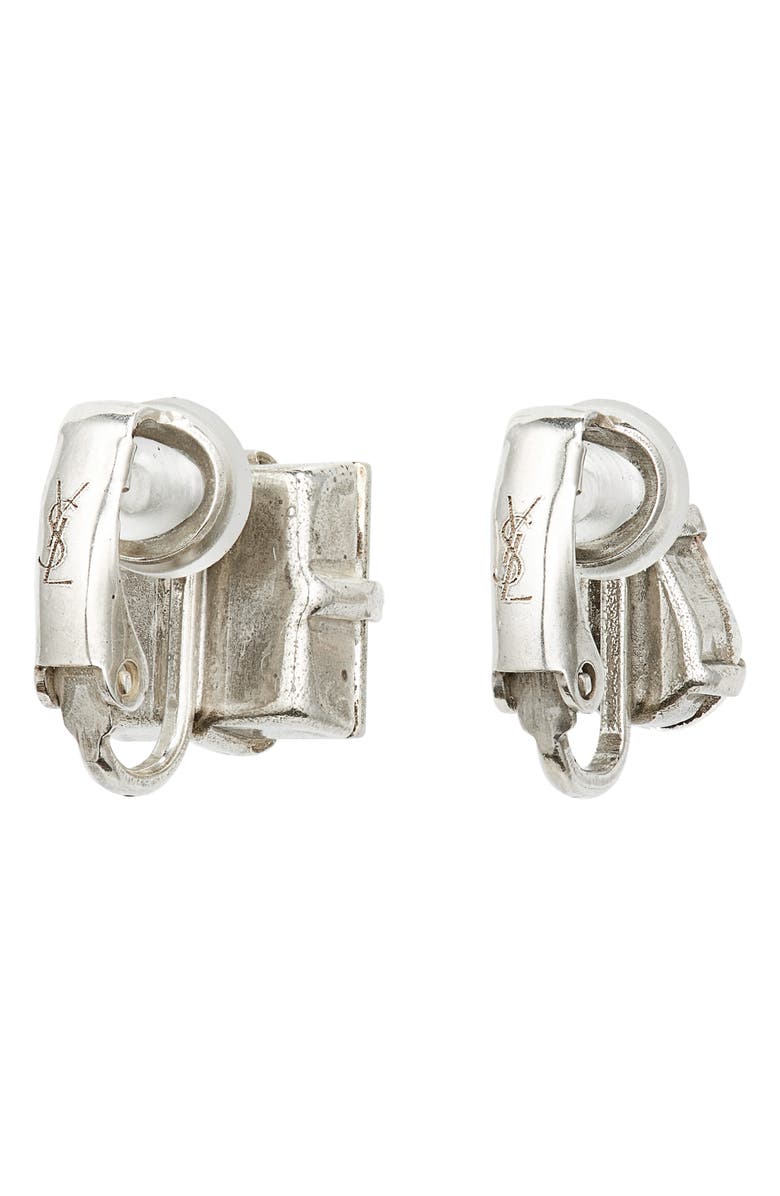 Saint Laurent Set of 2 Mismatched Rhinestone Ear Cuffs, Alternate, color, 