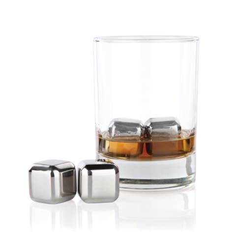 Glacier Rocks Small Cubes in Stainless Steel Set of 4