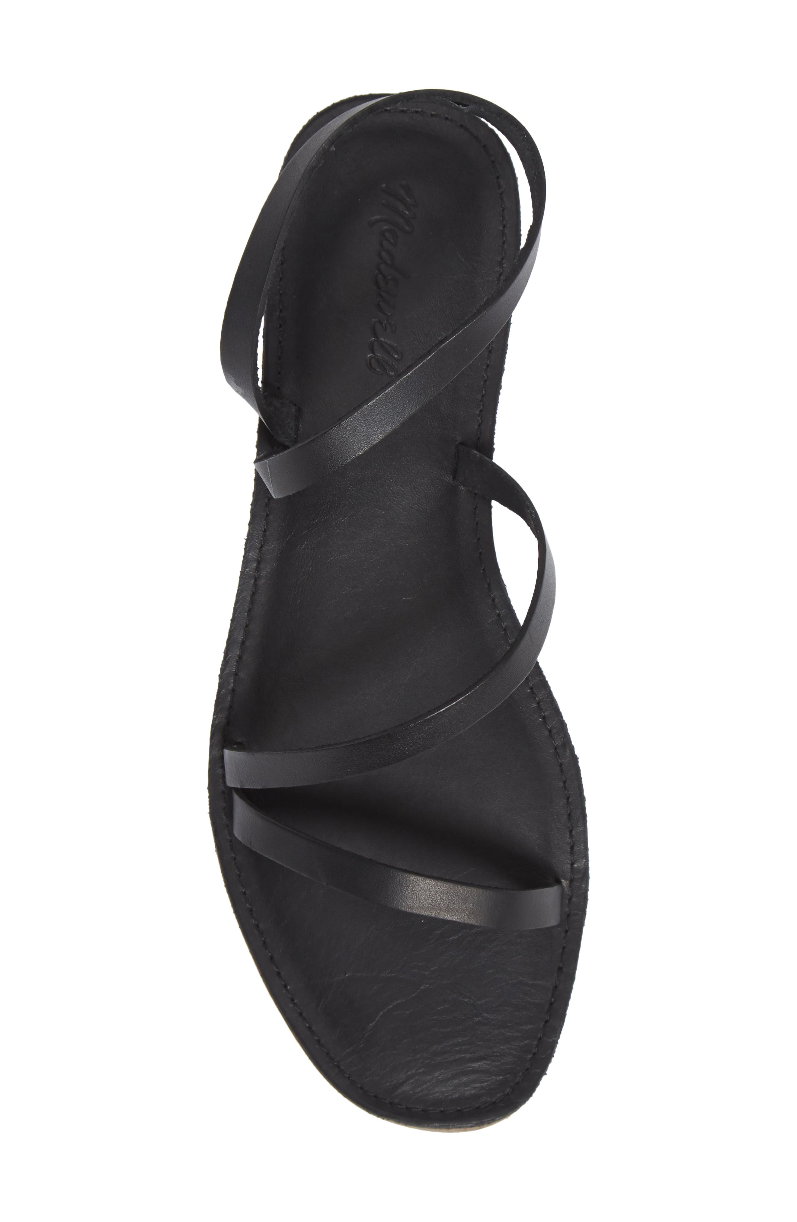 The Madewell The Boardwalk Anklet Strap Sandal, Alternate, color, TRUE BLACK