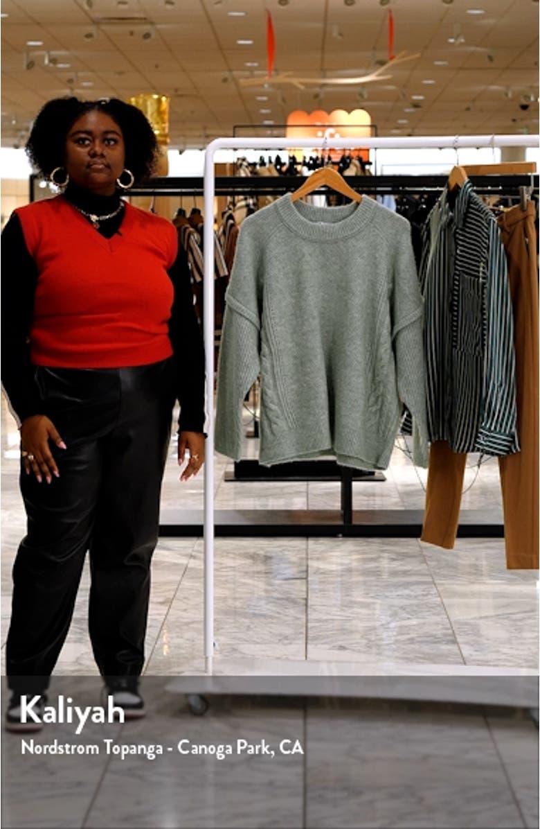 Cable Stitch Crewneck Sweater, sales video thumbnail