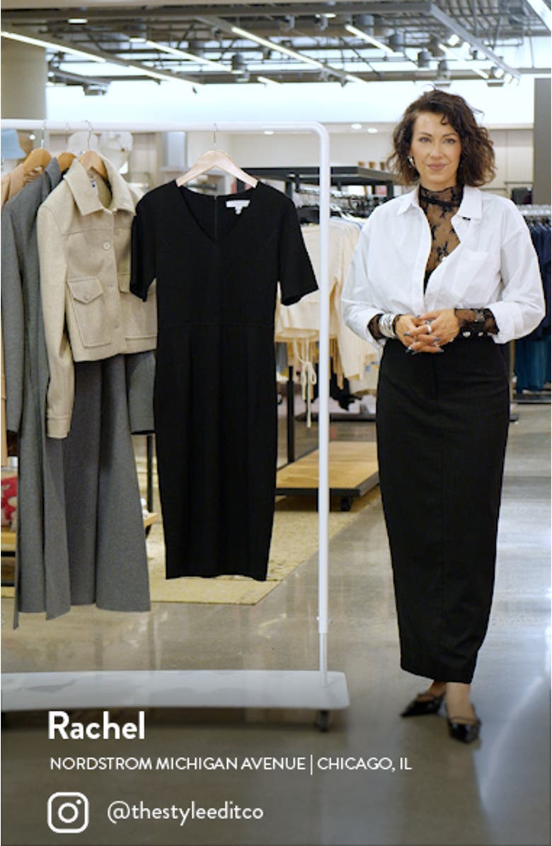 Natasha V-Neck Sheath Dress, sales video thumbnail