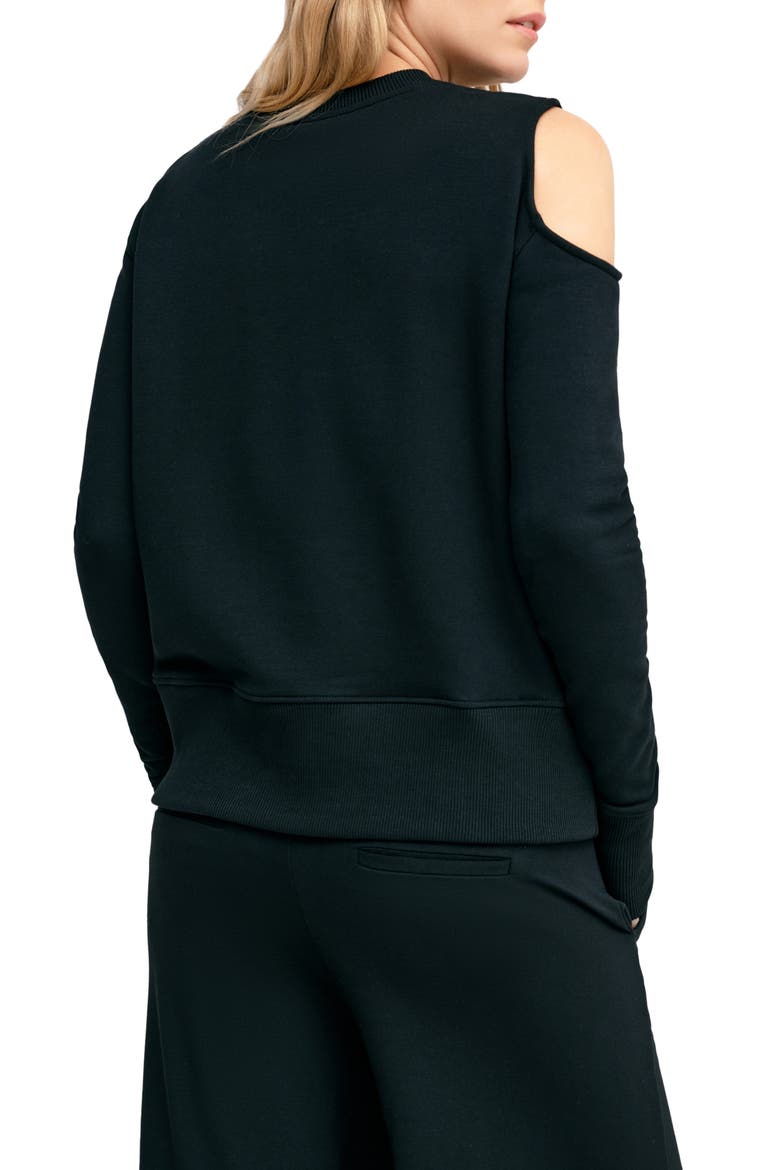 William Cutout Sweatshirt, Alternate, color, BLACK