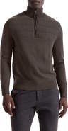 Bugatchi Merino Wool Quarter Zip Polo Sweater