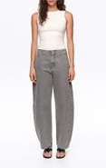 BIMBA Y LOLA Barrel Denim Trousers with Buckle