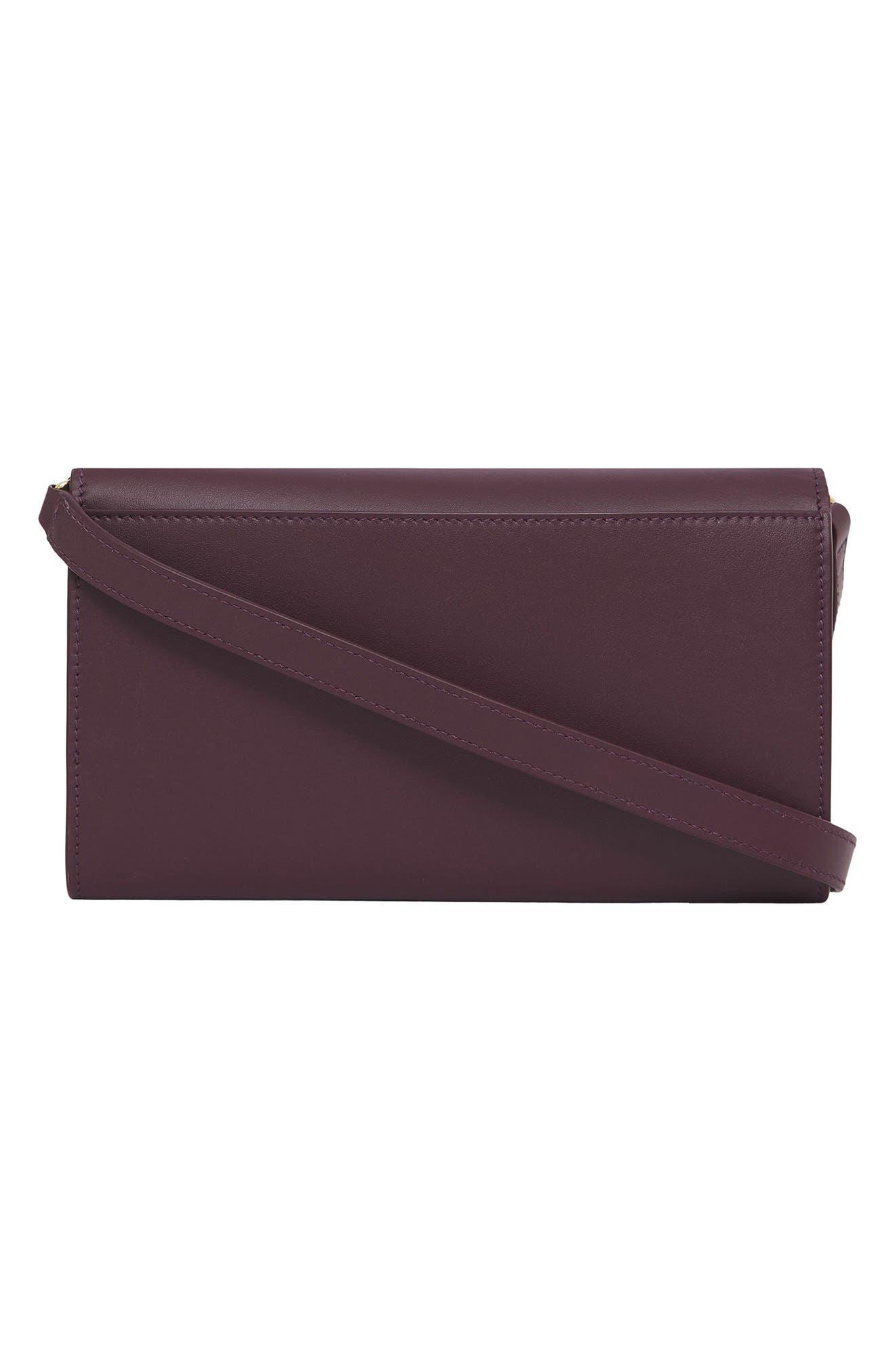 Burberry Hannah Leather Wallet on a Strap, Alternate, color, 