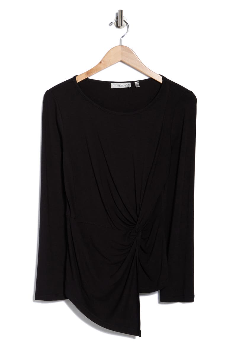 Side Knot Top, Alternate, color, BLACK