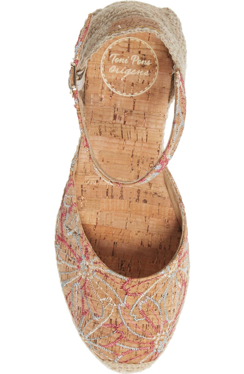 Toni Pons Corfu Ankle Strap Espadrille Wedge, Alternate, color,