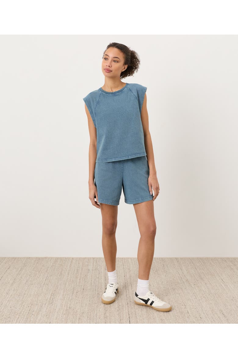 Organic Cotton Weekends Raglan Muscle Tee, Alternate, color, Washed Wedgewood Blue