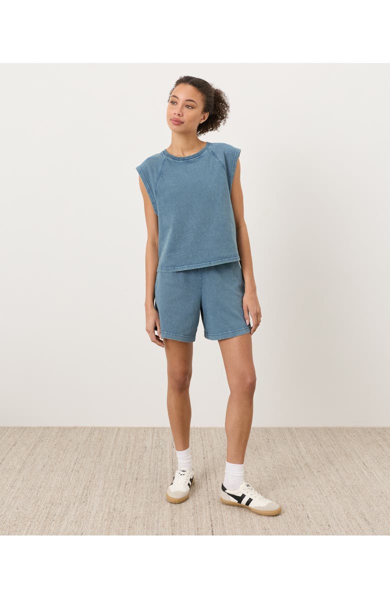 Pact Organic Cotton Weekends Raglan Muscle Tee, Alternate, color, Washed Wedgewood Blue
