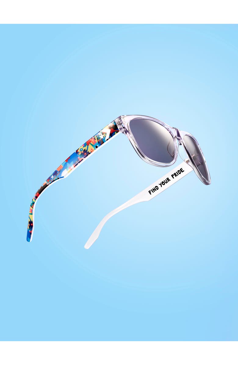 Converse Pride Stand Proud 57mm Mirrored Sunglasses, Alternate, color,