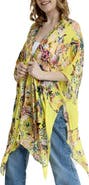 SAACHI Floral Print Cropped Cover-Up Kaftan