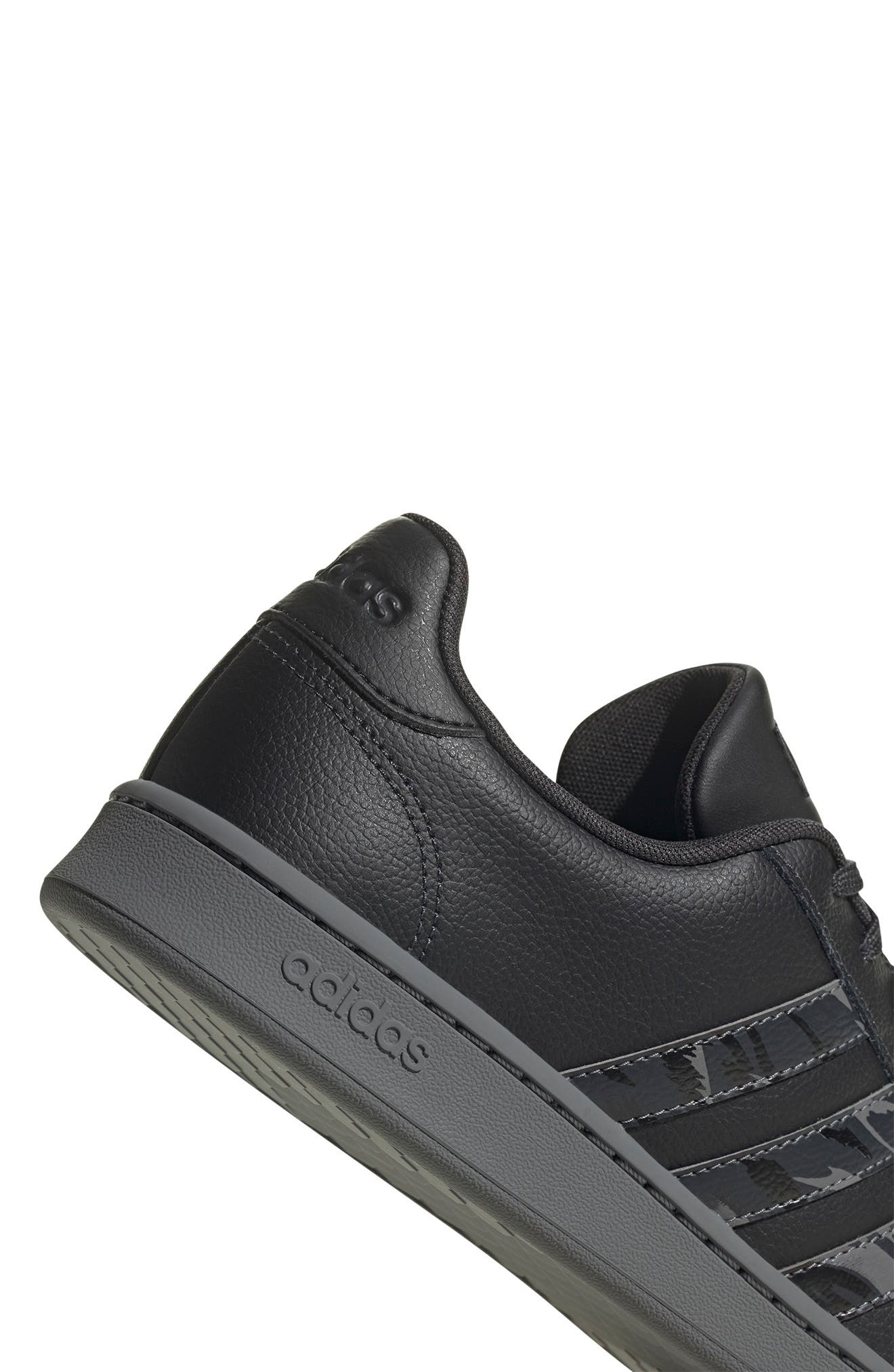 Grand Court Sneaker, Alternate, color, CARBON/GREY FOUR/CORE BLACK
