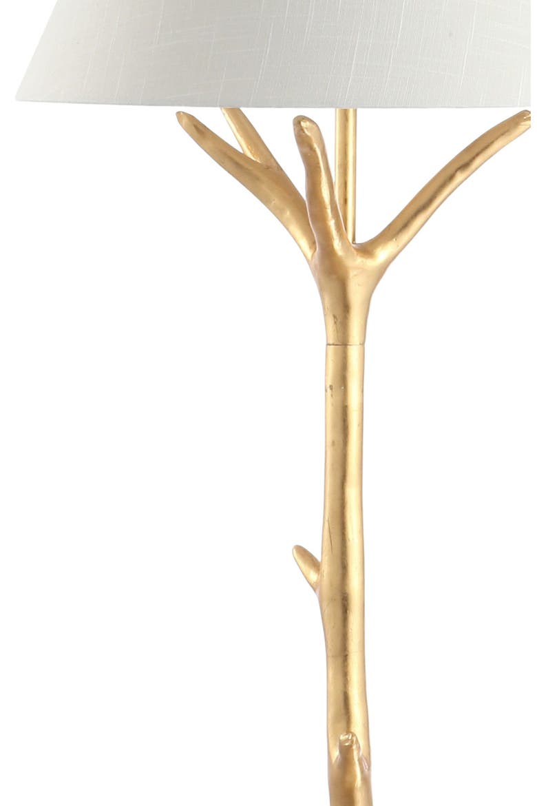 Arbor 63.5" Faux Bois Resin LED Floor Lamp, Gold Leaf, Alternate, color, Gold leaf