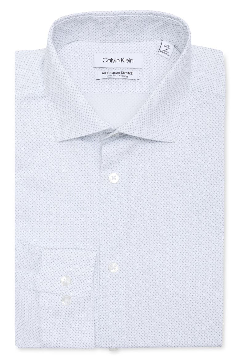 Slim Fit All-Season Stretch Dress Shirt, Alternate, color, FOREST