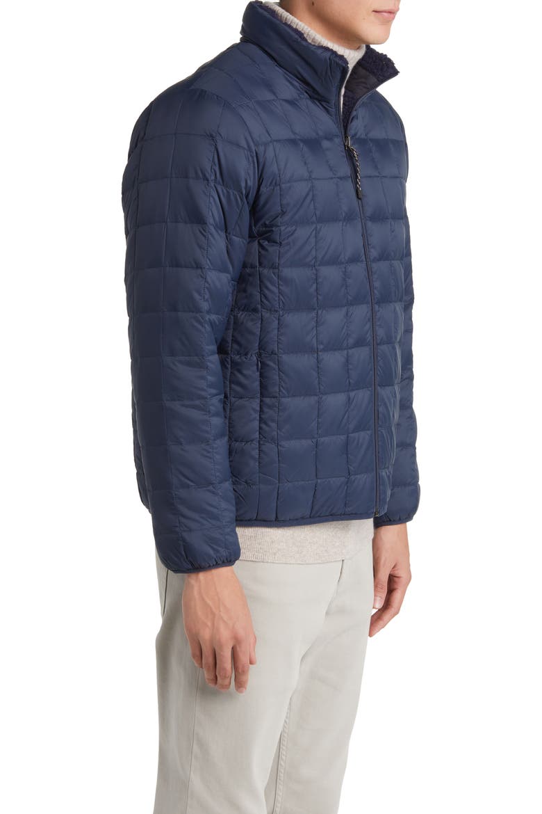 Reversible Fleece Down Jacket, Alternate, color, D.NAVY/NAVY