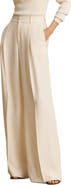 Lauren Ralph Lauren Wide Leg Pleat Crepe Pants