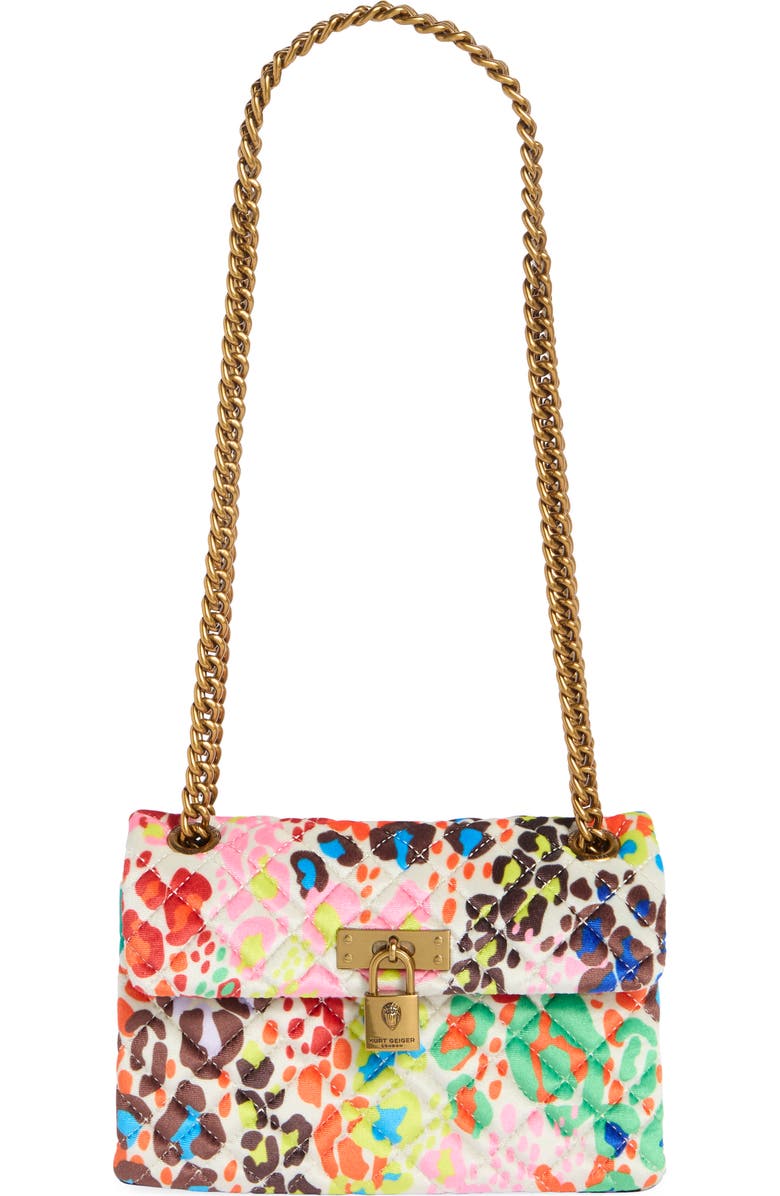 Kurt Geiger London Velvet Mini Brixton Crossbody Bag, Main, color, Open White