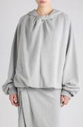 Dries Van Noten Hadella Knot Front Cotton Hoodie