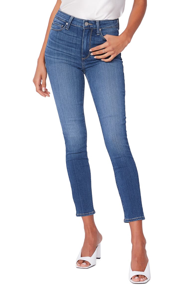 Transcend Margot High Waist Crop Skinny Jeans, Main, color, TRISTAN