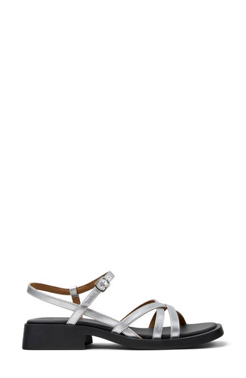 Camper Dana Sandal In Medium Gray