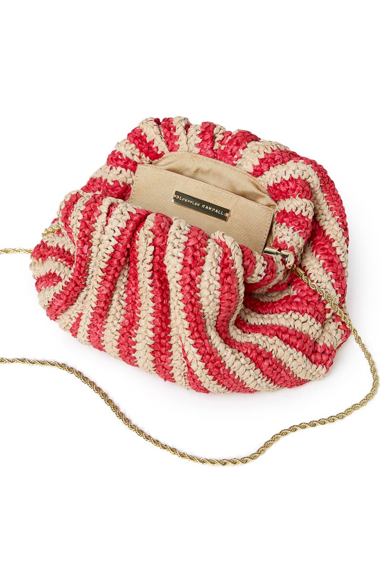 Loeffler Randall Bailey Crochet Clutch, Alternate, color, Red/ Natural