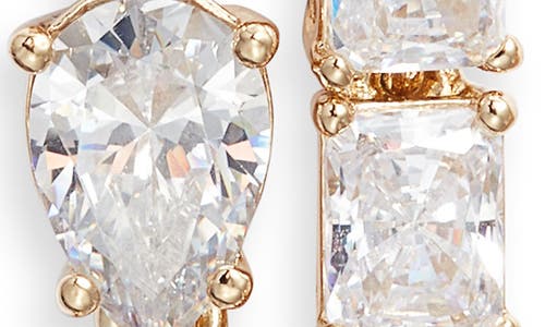 Nadri Emerald Isle Cubic Zirconia Double Linear Drop Earrings In Gold