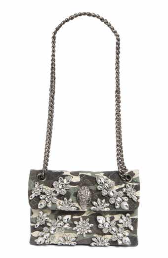 Mini Kensington Crystal Embellished Canvas Crossbody Bag