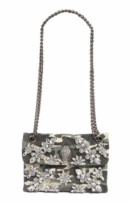 Mini Kensington Crystal Embellished Canvas Crossbody Bag
