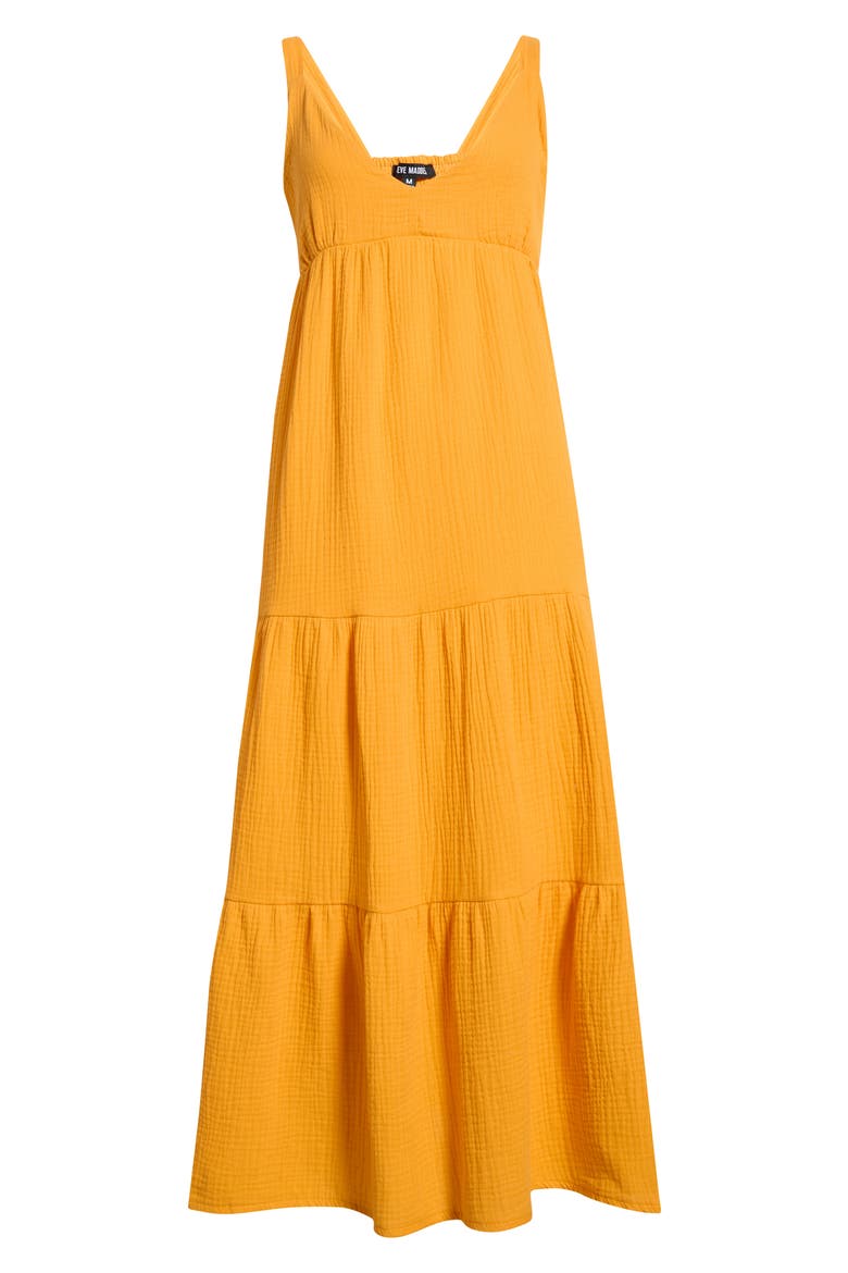 Elianna Sleeveless Midi Dress, Alternate, color, ROYAL YELLOW