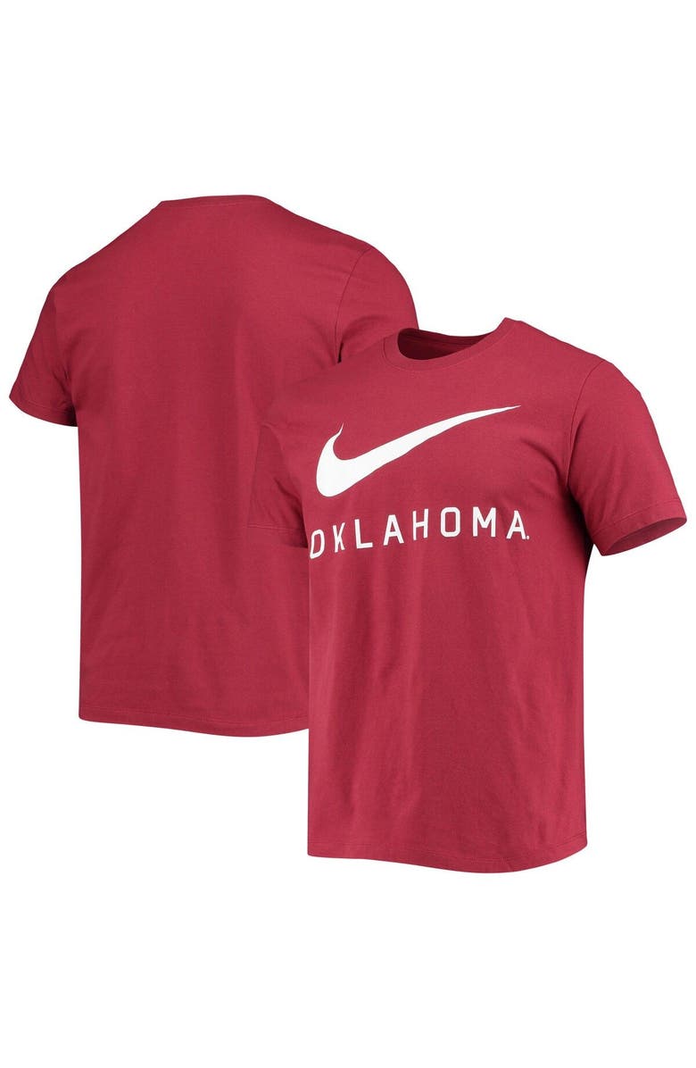 Nike Men's Nike Crimson Oklahoma Sooners Big Swoosh T-Shirt, Main, color, 