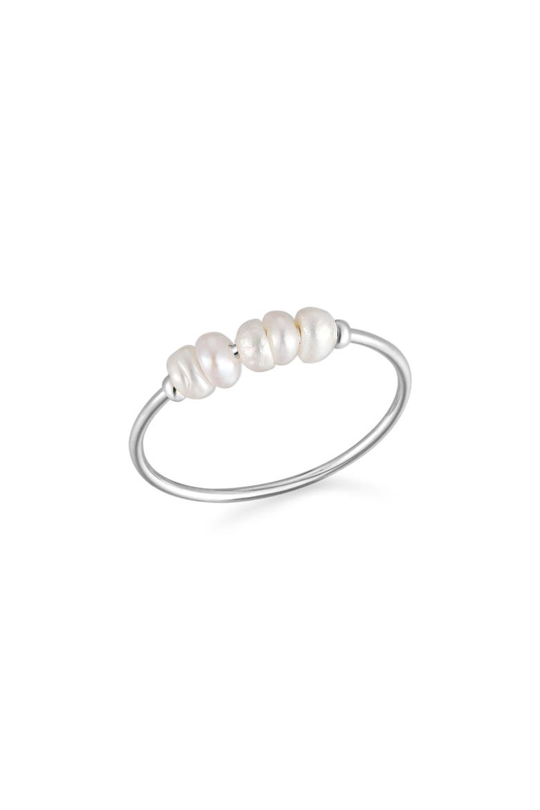 Mini Pearls Ring, Main, color, Silver