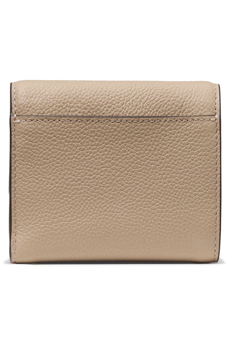 deco small pebbled leather flat wallet, Alternate, color, TIMELESS TAUPE
