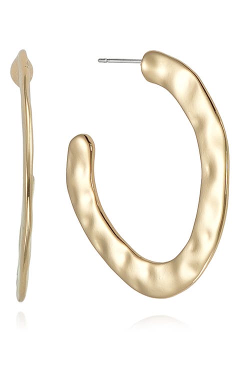 Hammered Hoop Earrings
